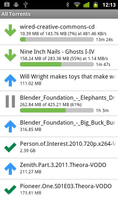 Screenshot of the application uTorrent Remote - #2
