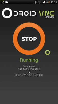 Screenshot of the application droid VNC server - #2