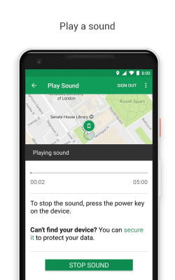 Screenshot of the application Find My Device - #2