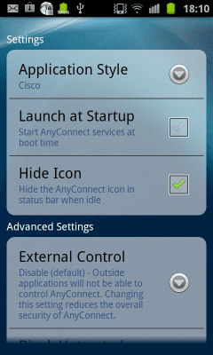 Screenshot of the application Samsung AnyConnect - #3