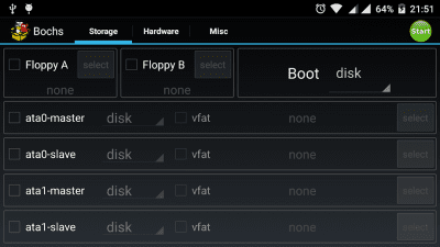 Screenshot of the application Bochs - #1