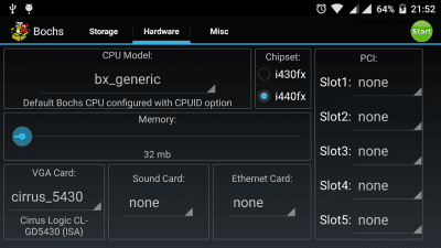 Screenshot of the application Bochs - #2