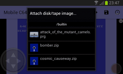 Screenshot of the application Mobile C64 - #3