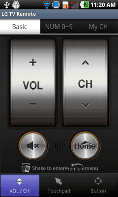 Screenshot of the application LG TV Remote 2011 - #1