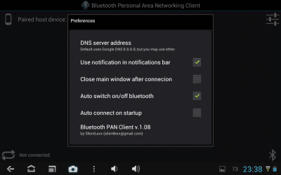 Screenshot of the application Bluetooth PAN *ROOT* - #3