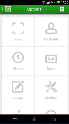 Screenshot of the application QR Droid Private - #2