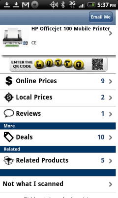 Screenshot of the application HP CODESCAN - #2
