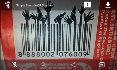 Screenshot of the application Bar QR-DataMatrix scanner - #2