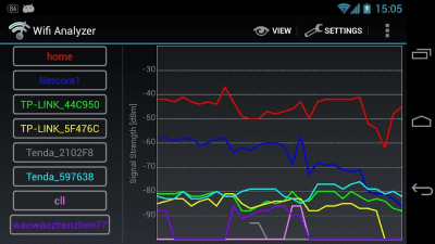 Screenshot of the application WiFi Analyzer - #6