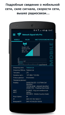 Screenshot of the application Network Signal Info - #2