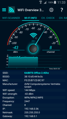 Screenshot of the application WiFi Overview 360 - #2