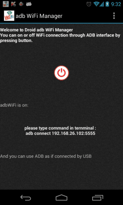 Screenshot of the application Droid ADB WIFI Manager - #2