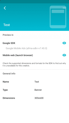 Screenshot of the application Google Creative Preview - #2