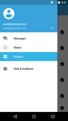 Screenshot of the application Google Apps Device Policy - #2