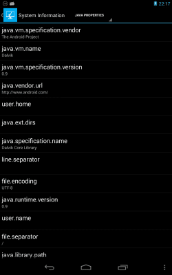 Screenshot of the application System Information - DEVICE - #4