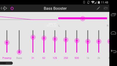 Screenshot of the application Rocket Player Light Pink Theme - #3