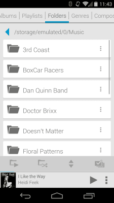 Screenshot of the application Rocket Player Light Blue Theme - #3