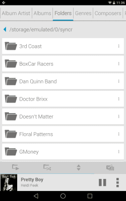 Screenshot of the application Rocket Player Light Blue Theme - #6