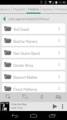 Screenshot of the application Rocket Player Light Green Skin - #2