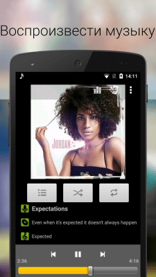 Screenshot of the application Android Music Player - #3