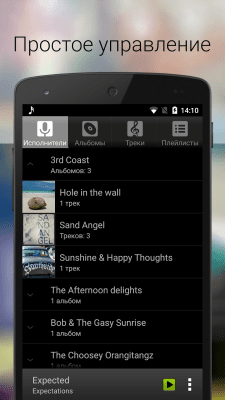Screenshot of the application Android Music Player - #5