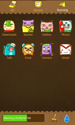 Screenshot of the application Monster GO Locker Theme - #6