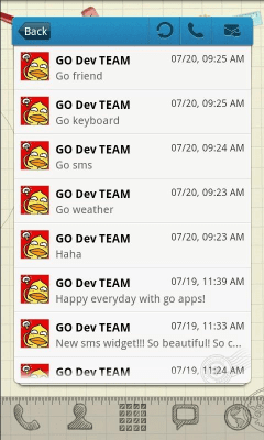 Screenshot of the application Sketch Theme GO Launcher EX - #4