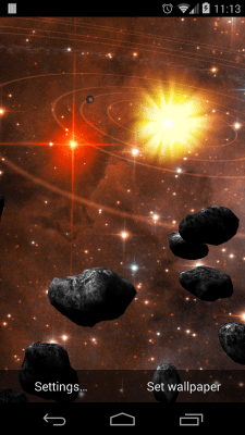 Screenshot of the application Asteroid Belt Free L Wallpaper - #2