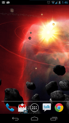 Screenshot of the application Asteroid Belt Free L Wallpaper - #3