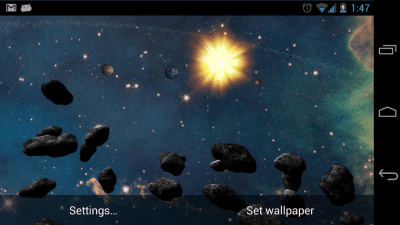 Screenshot of the application Asteroid Belt Free L Wallpaper - #4