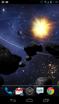 Screenshot of the application Asteroid Belt Free L Wallpaper - #5