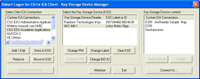 Screenshot of the application Dekart Logon for Citrix ICA Client - #2