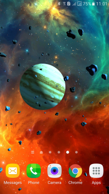 Screenshot of the application Asteroids 3D live wallpaper - #7