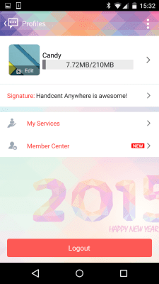 Screenshot of the application Handcent Skin (New year 2015) - #5