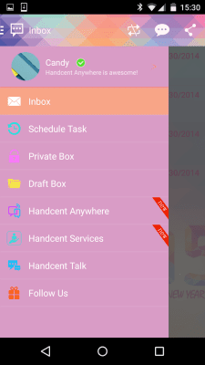 Screenshot of the application Handcent Skin (New year 2015) - #7