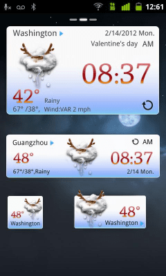 Screenshot of the application Christmas Theme GOWeatherEX - #2