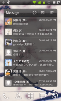Screenshot of the application GOWidget Theme - Transparency - #5