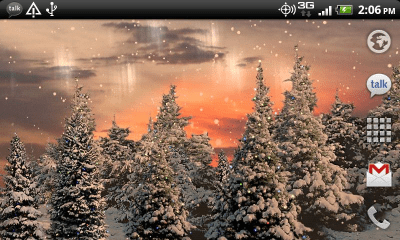 Screenshot of the application Snowfall Free Live Wallpaper - #4