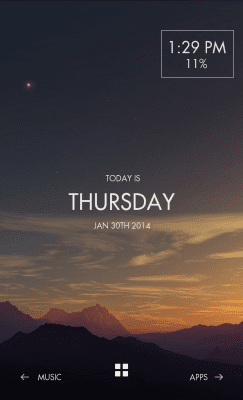 Screenshot of the application MYCOLORSCREEN Minimal Mountain Theme - #2