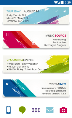 Screenshot of the application MYCOLORSCREEN Brush Strokes Theme - #2