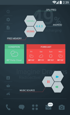 Screenshot of the application MYCOLORSCREEN Honeycomb UI Theme - #2