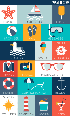 Screenshot of the application MYCOLORSCREEN Cool Beach Theme - #2