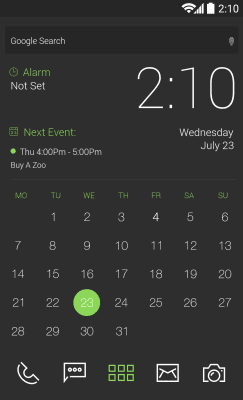 Screenshot of the application MYCOLORSCREEN Green and Gray Pro UI Theme - #2