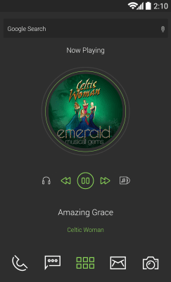 Screenshot of the application MYCOLORSCREEN Green and Gray Pro UI Theme - #4