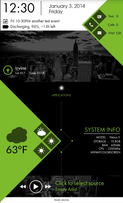 Screenshot of the application MYCOLORSCREEN Quick Info Theme - #2