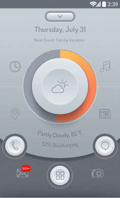 Screenshot of the application MYCOLORSCREEN Big Button Theme - #2