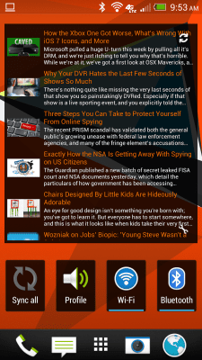 Screenshot of the application Simple RSS Widget - #3