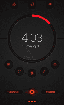 Screenshot of the application MYCOLORSCREEN Dark Orange Theme - #2