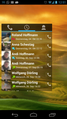 Screenshot of the application Simple Dialer Widget - #2