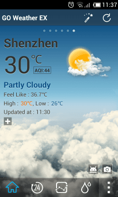 Screenshot of the application Default Dynamic1.0 GOWeatherEX - #3